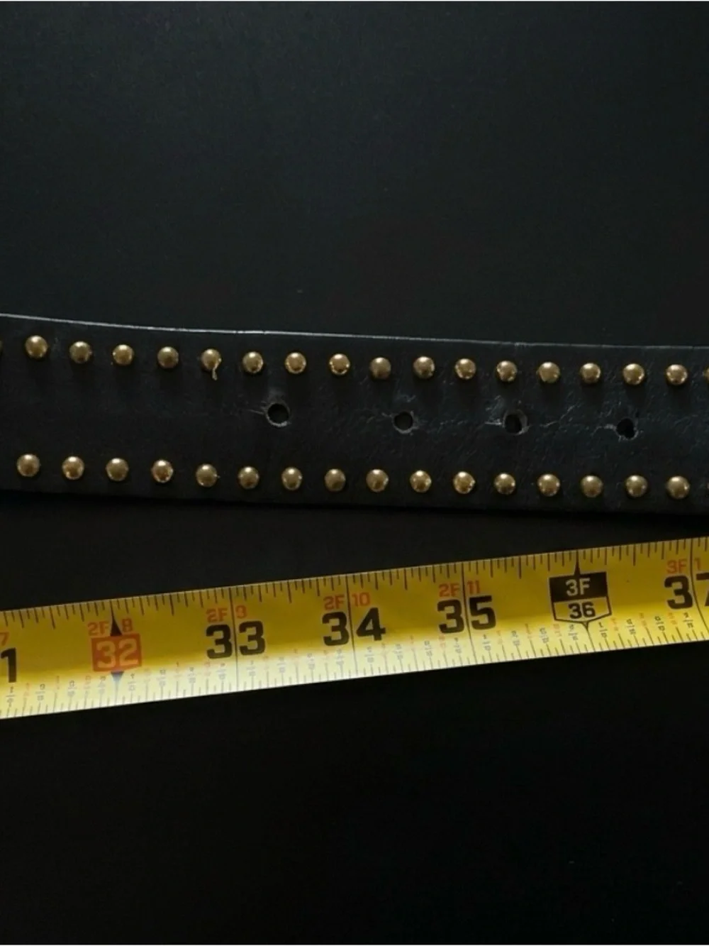 #296 Vintage 1990’s Designer Runway Statement Leather Belt